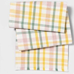 NWT - 72" X 14" Cotton Plaid Table Runner